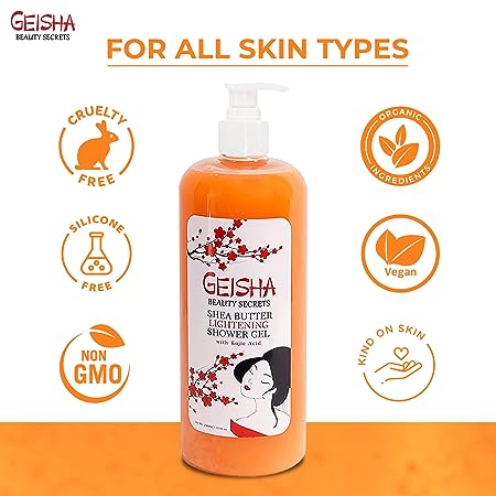 Geisha Beauty Secret Shower Gel Lightening and Moisturizing 33 Fl oz