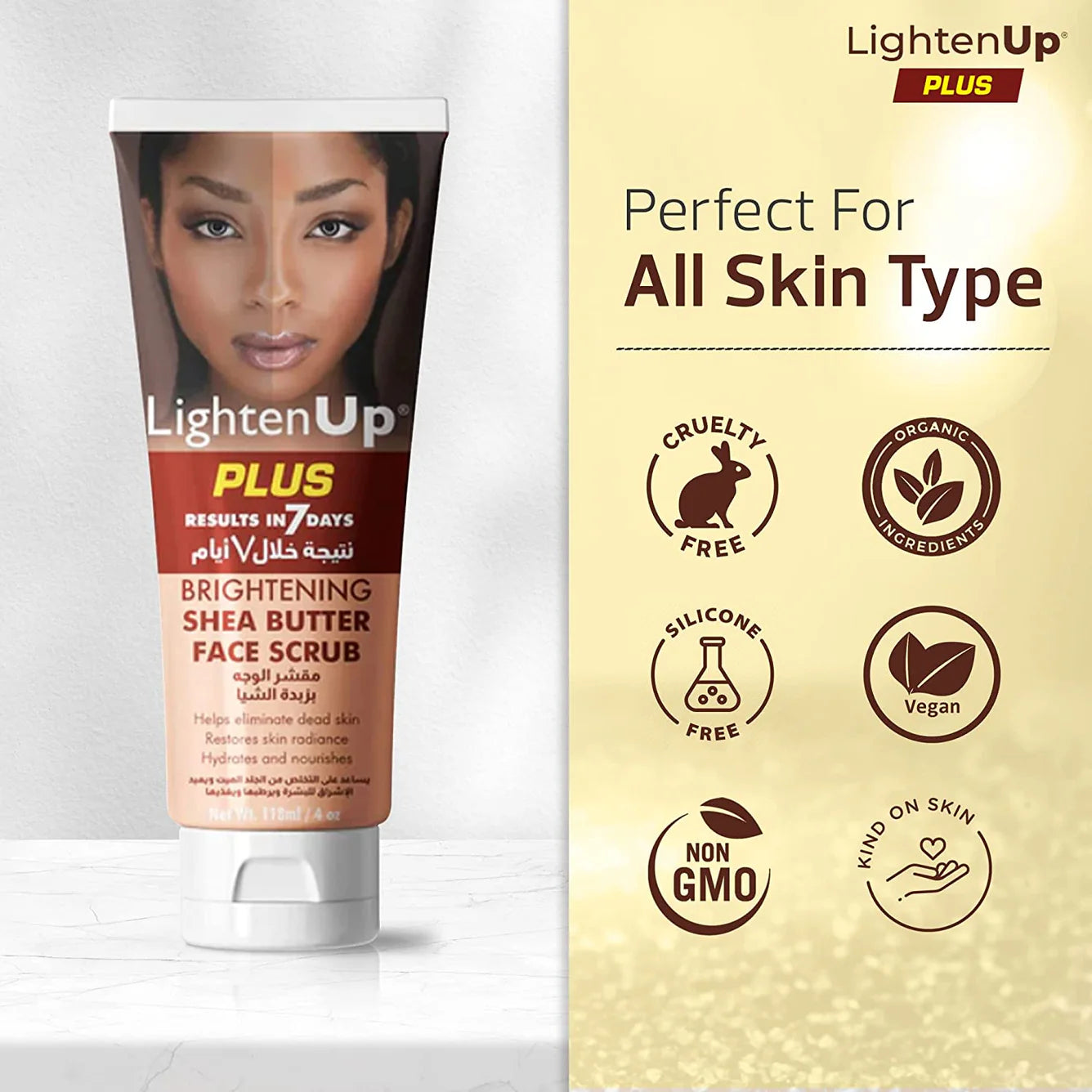 LightenUp Plus Face Scrub 118ml