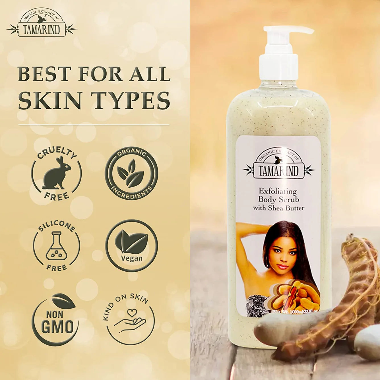 Organic Essence of Tamarind Exf Shower Gel 1000ml