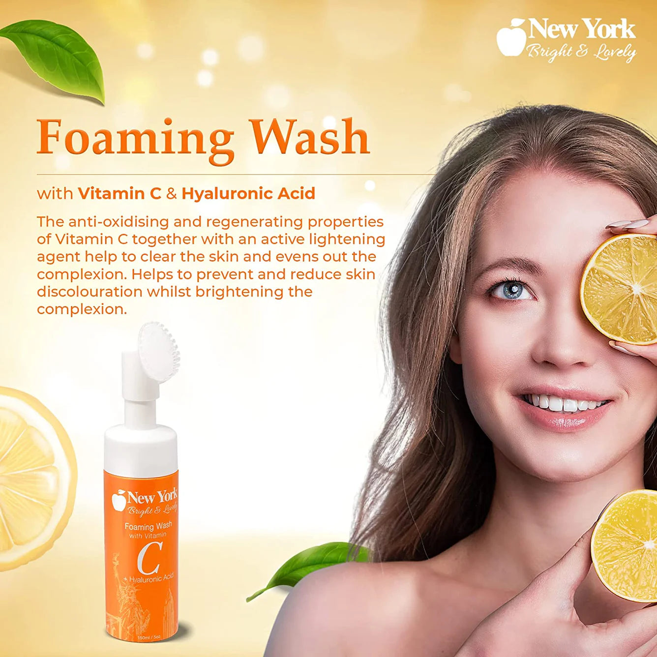 New York Bright & Lovely Foaming Wash with Vit C 150ml