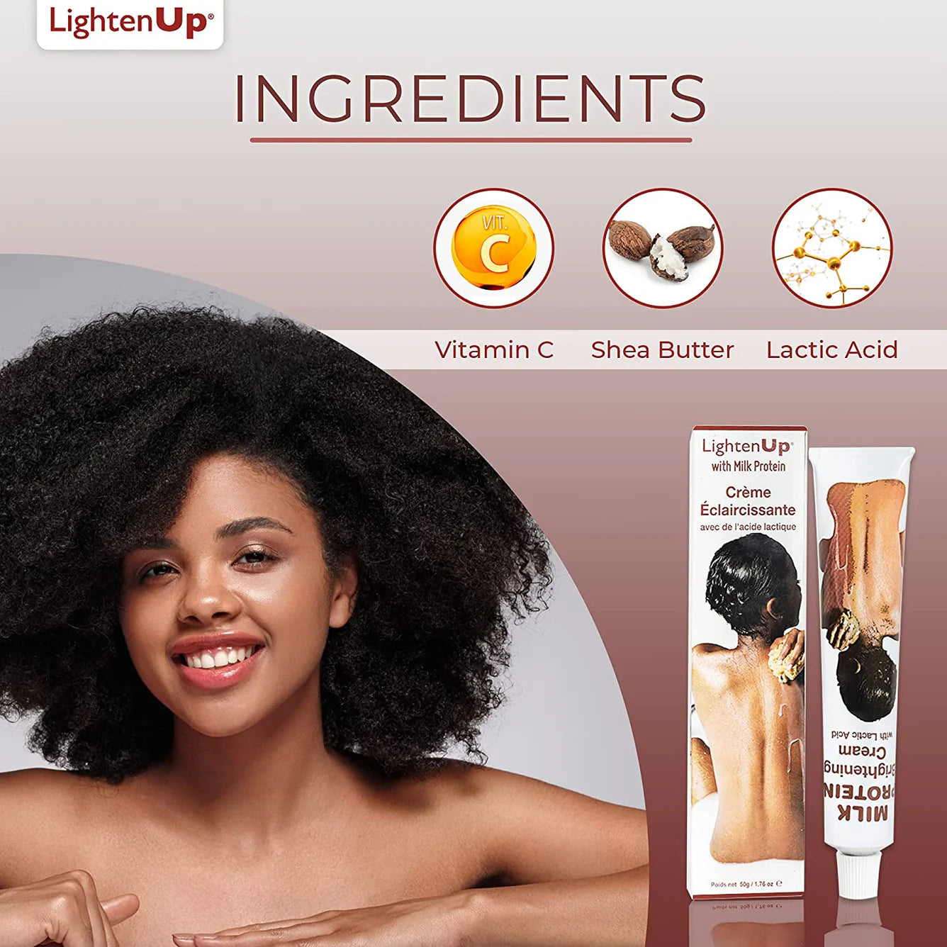 LightenUp Milk Protein Cream Tube 50g