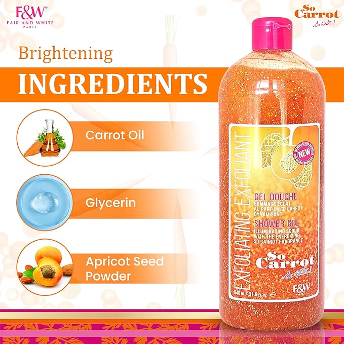 Fair & White So Carrot Exfoliating Shower Gel 940ml