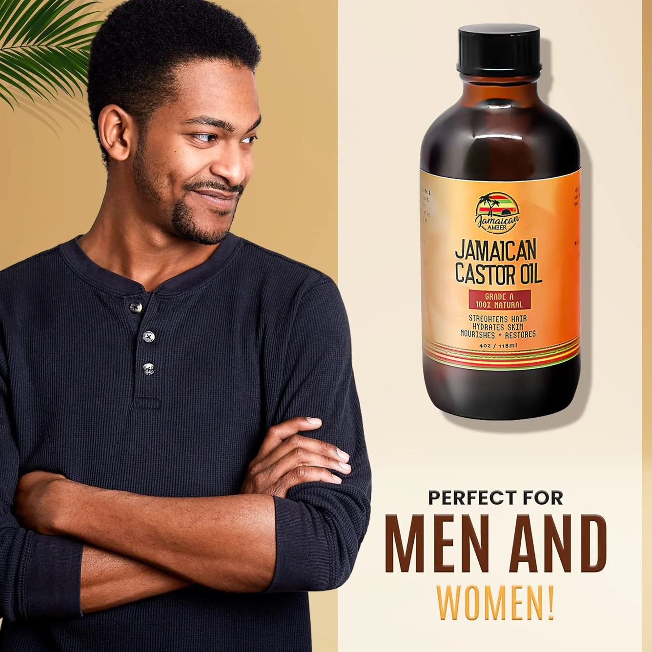 Jamaican Amber Jamaican Castor Hair / Body Oil 4 oz/118 ml