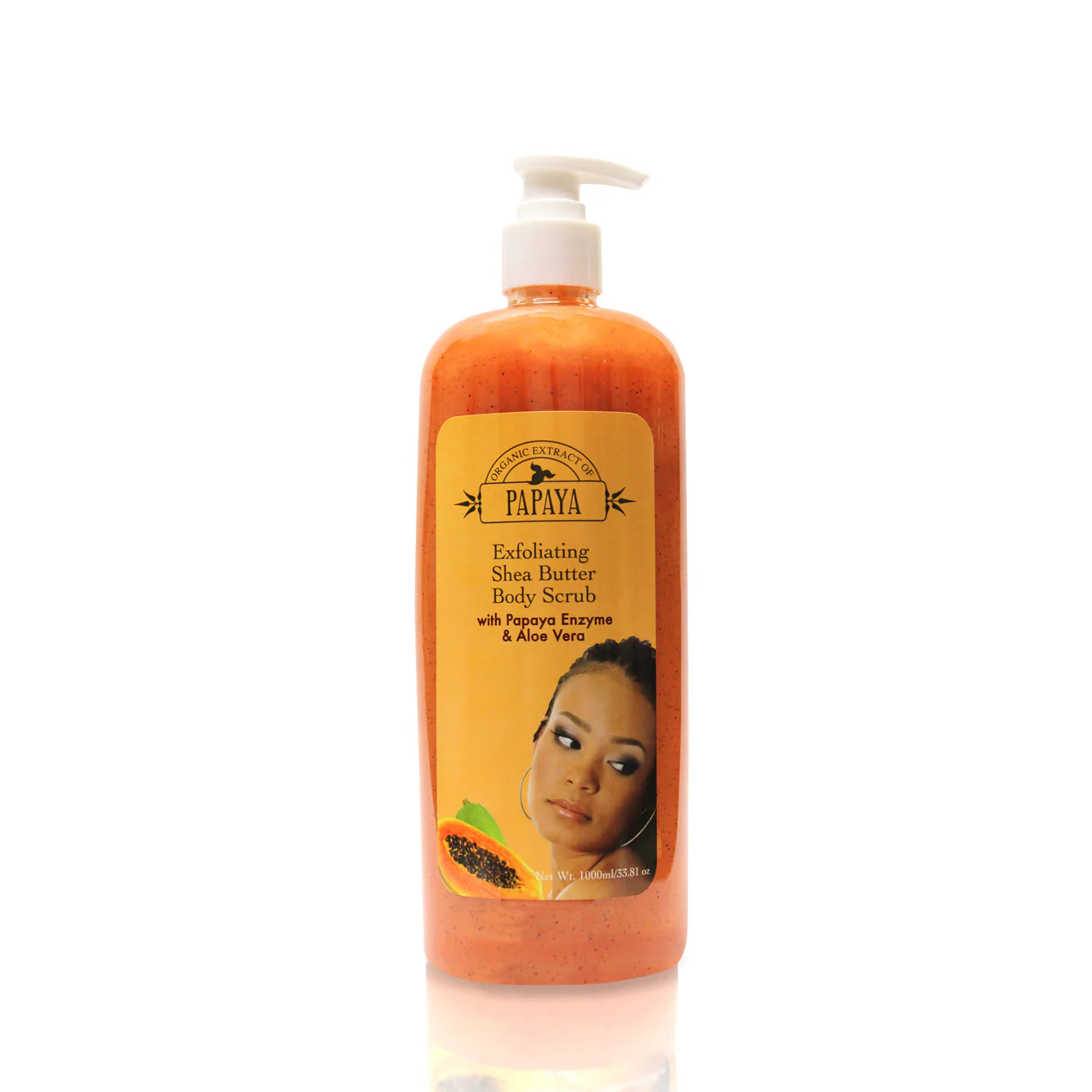 Organic Extract of Papaya Exfoliating Shea Butter Body Scrub 1000ml