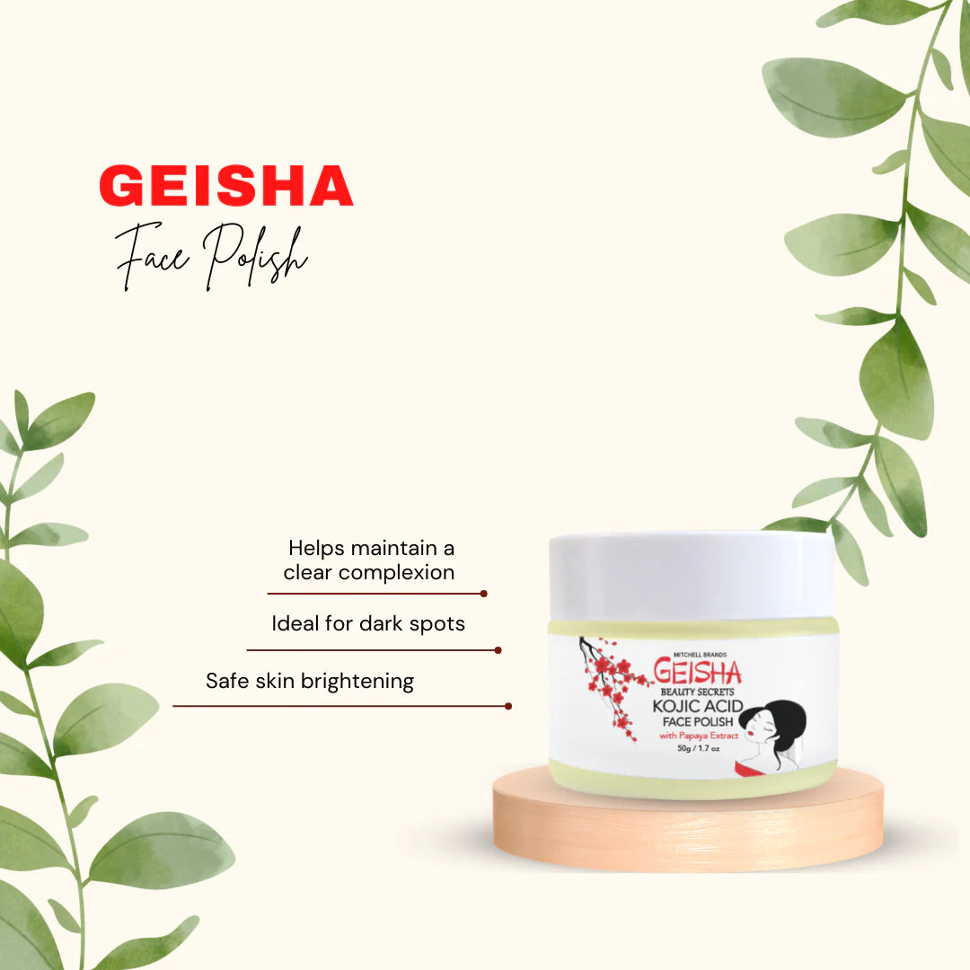 Geisha Kojic Acid Face Polish Jar - Skin Brightener - 60ml / 2 oz