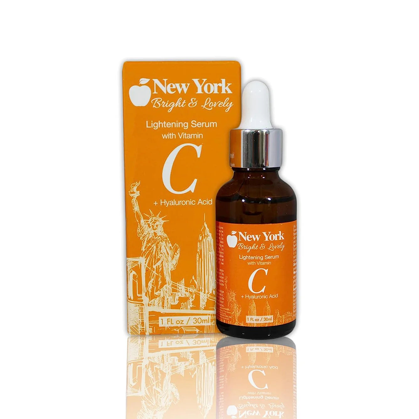 New York Bright & Lovely, Hyaluronic Acid Serum for Face | 1 Fl oz / 30 ml