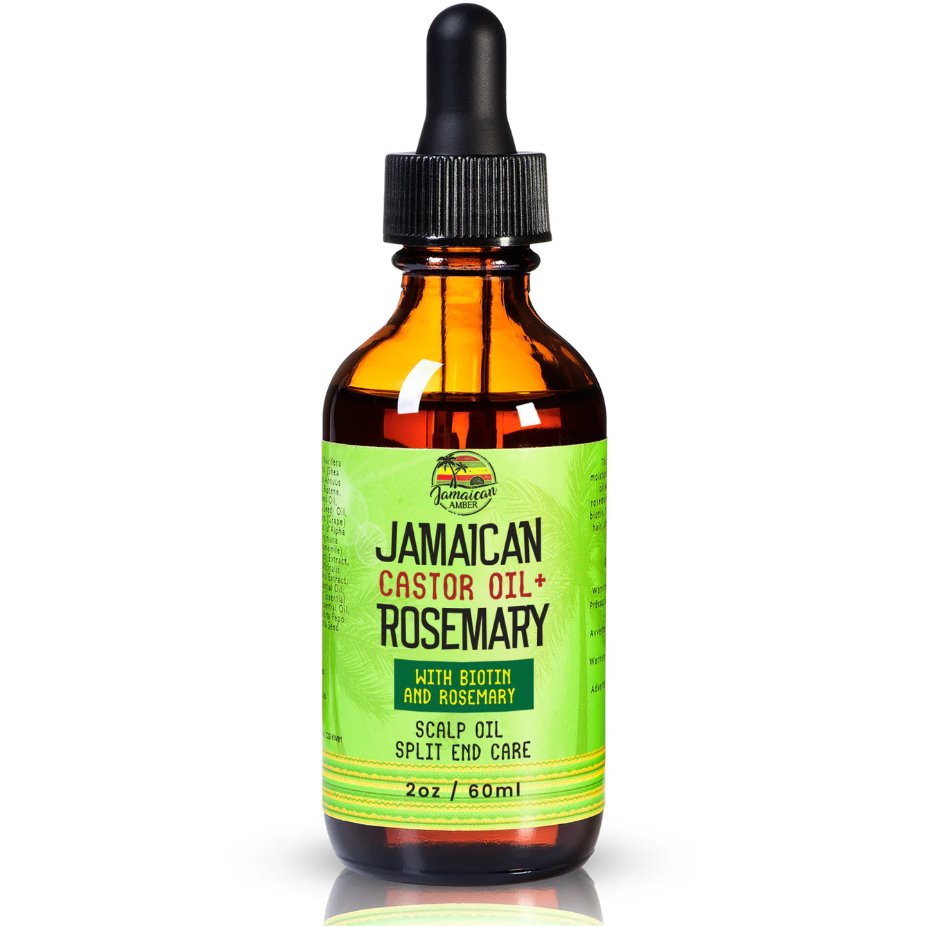 Jamaican Amber Jamaican Castor Oil & Rosemary Hair Oil 2 oz/60 ml