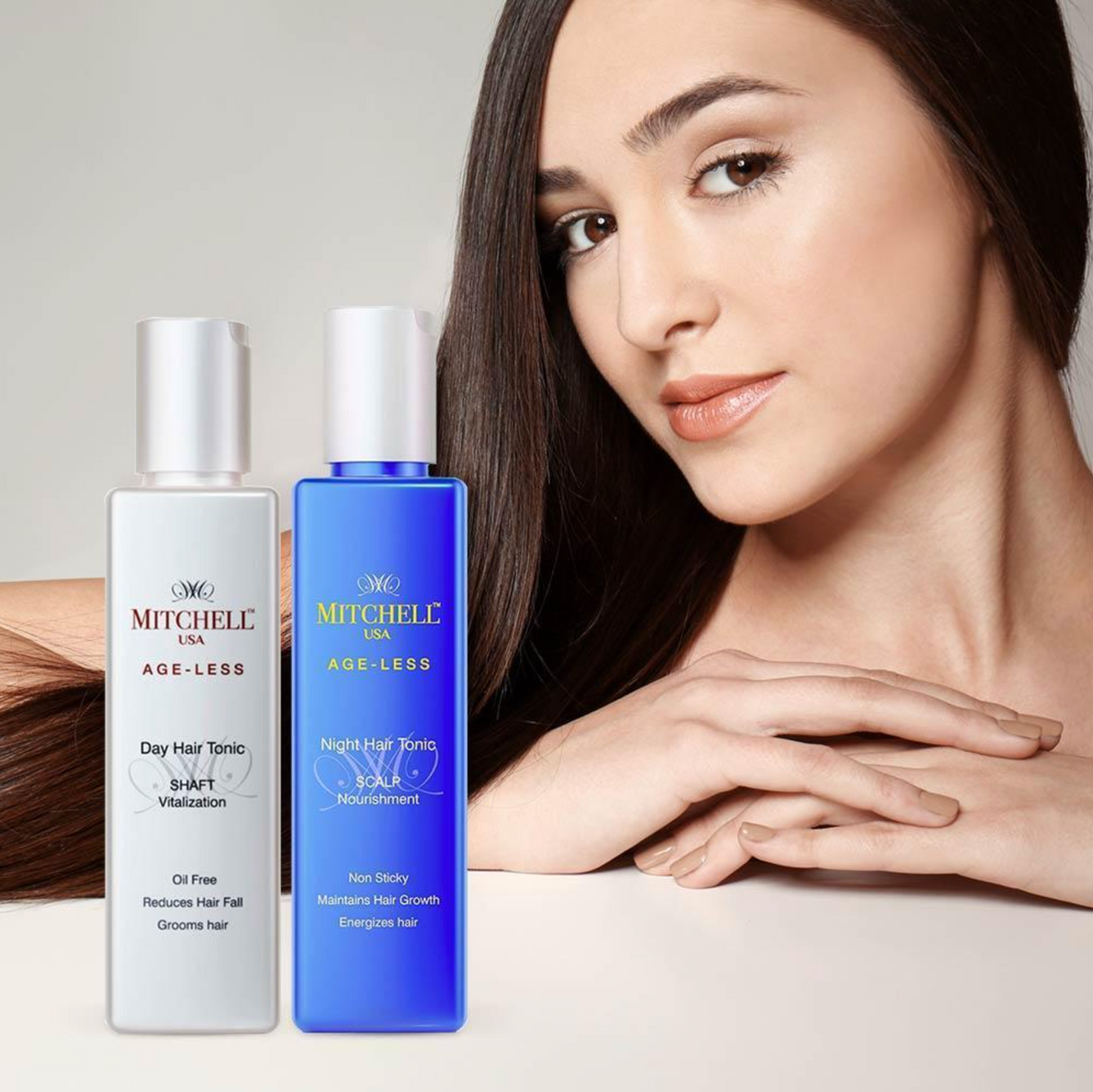 Mitchell Brands Ageless Day + Night Hair Tonic - SCALP Nourishment + SHAFT Vitalization-(I)