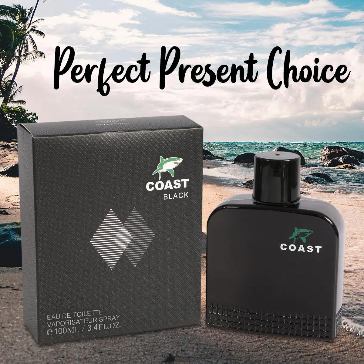 Coast Black Spray Cologne Eau De Toilette For Men