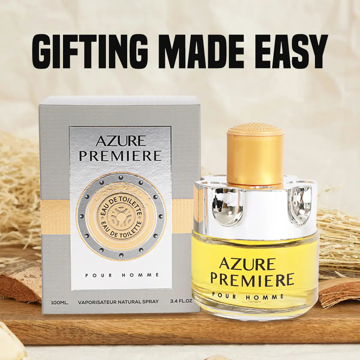 Azure Premiere Spray Cologne Eau De Toilette For Men