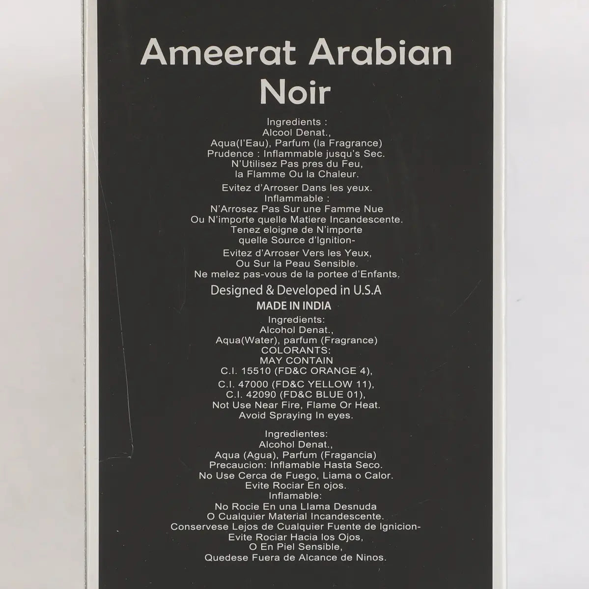 Ameerat Arabian Noir Unisex Perfume Edp 100ml