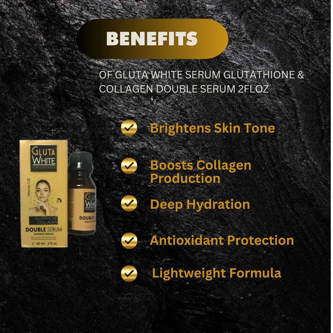 Gluta White Serum Glutathione & Collagen Double Serum 2floz